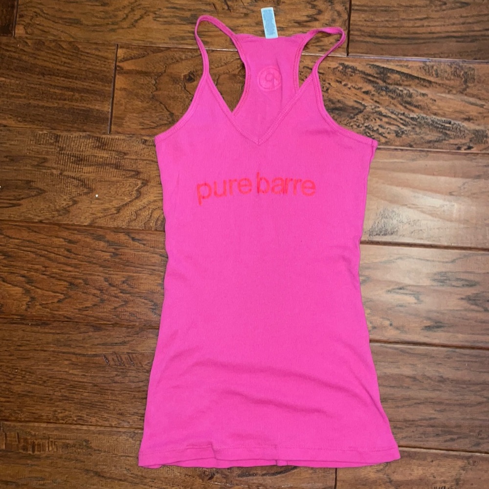 Pure Barre pink tank top